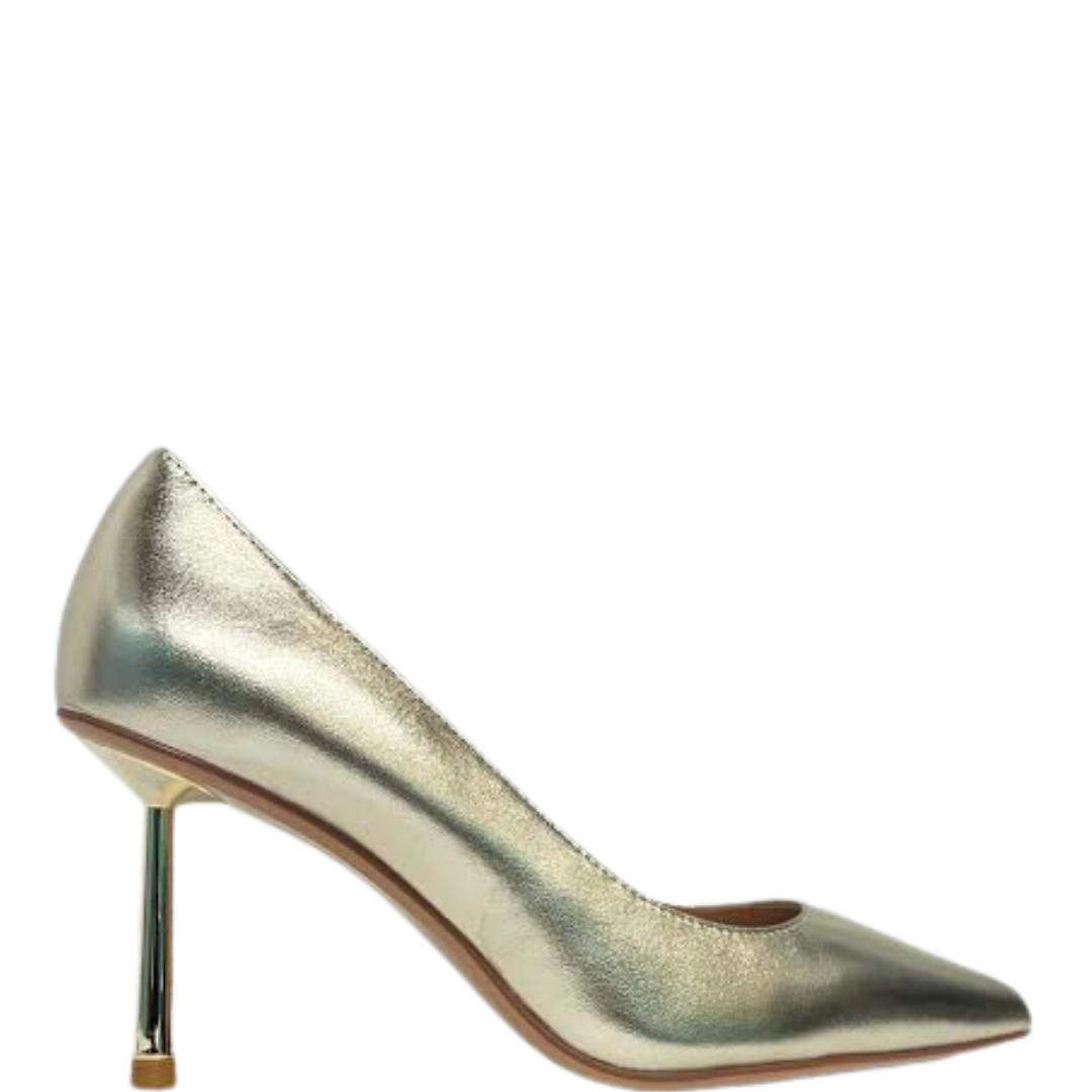 Viviamos Shine Ladies Gold Leather High Heel