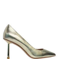 Viviamos Shine Ladies Gold Leather High Heel