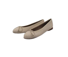Papanatas 5631 Beige Fabric Ballet Flats