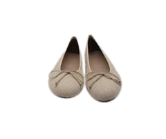 Papanatas 5631 Beige Fabric Ballet Flats