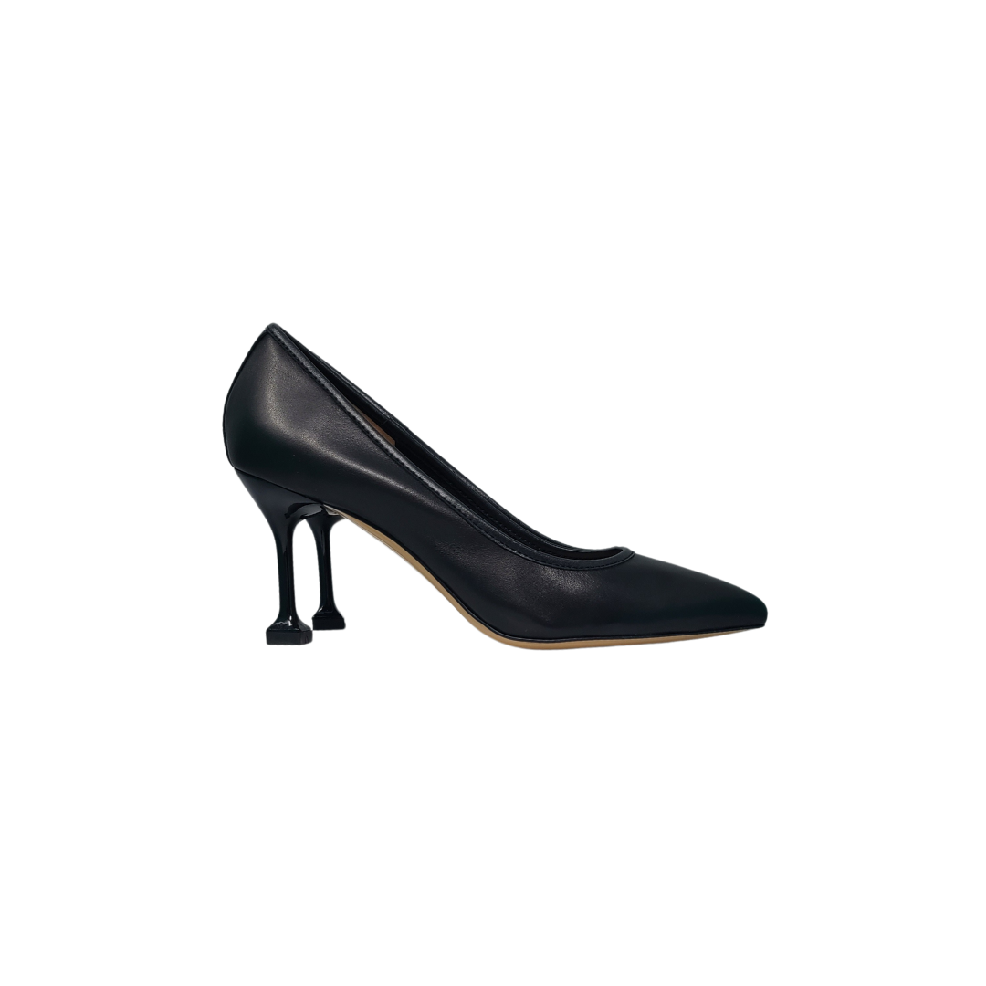 Viviamos Senna Ladies Black leather heel