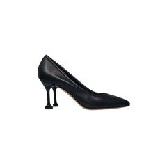 Viviamos Senna Ladies Black leather heel