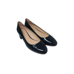 Viviamos Madrid Ladies Black Patent Low Heel