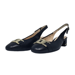 Ara 11802 Ladies Black Leather slingback