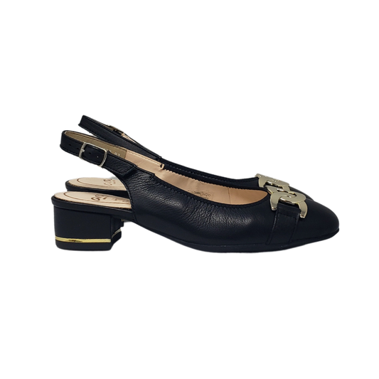 Ara 11802 Ladies Black Leather slingback