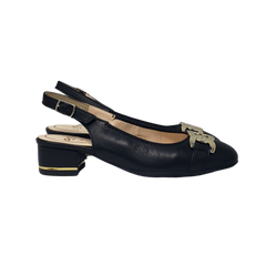 Ara 11802 Ladies Black Leather slingback