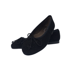 Papanatas 5631 Black Suede Ballet Flat