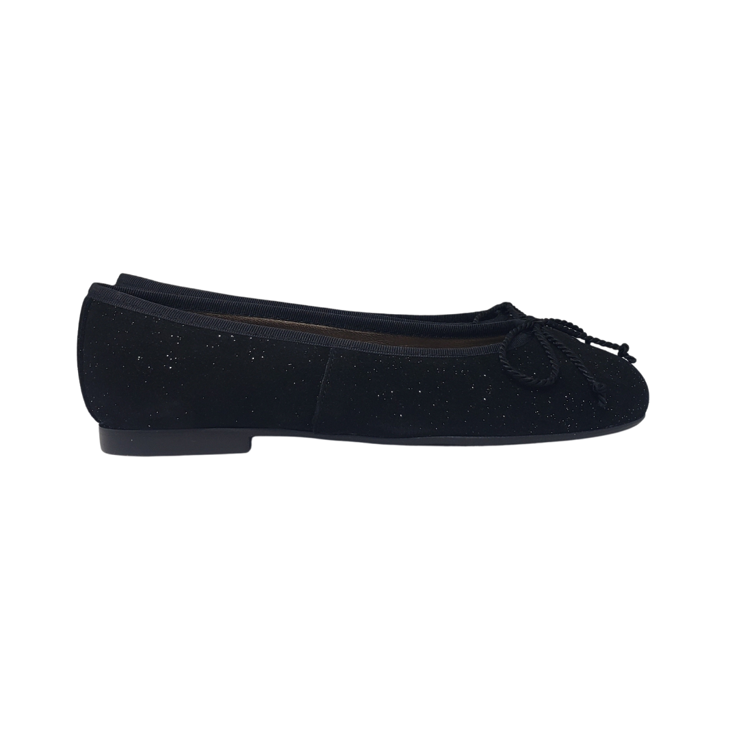 Papanatas 5631 Black Suede Ballet Flat