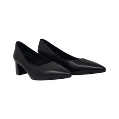 Vaneli Mirit Ladies Black Leather Box Heel