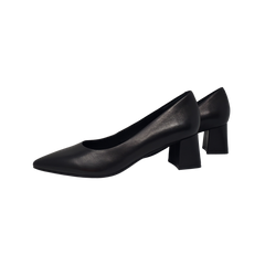 Vaneli Mirit Ladies Black Leather Box Heel