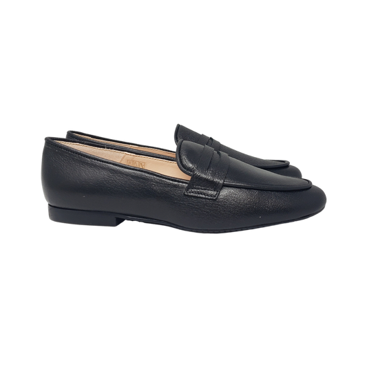 Brunella 406 Black Leather Loafer