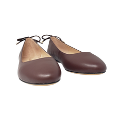 Viviamos Rod Ladies Brown Leather Flats