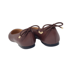 Viviamos Rod Ladies Brown Leather Flats