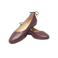 Viviamos Rod Ladies Brown Leather Flats