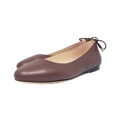 Viviamos Rod Ladies Brown Leather Flats