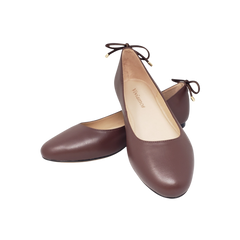 Viviamos Rod Ladies Brown Leather Flats