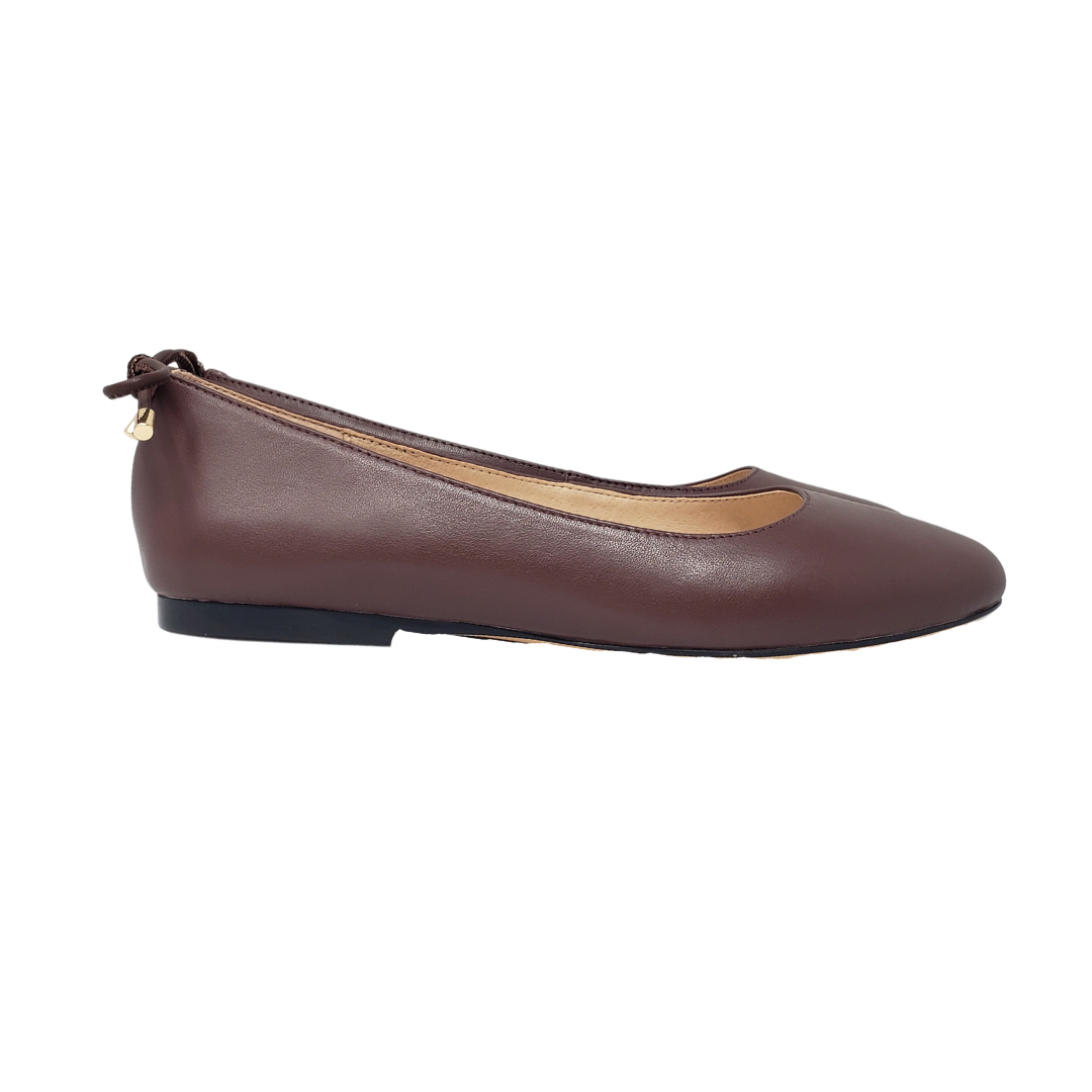 Viviamos Rod Ladies Brown Leather Flats