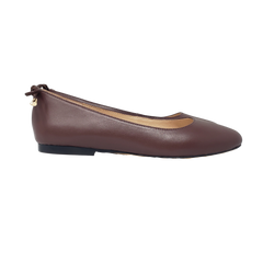 Viviamos Rod Ladies Brown Leather Flats