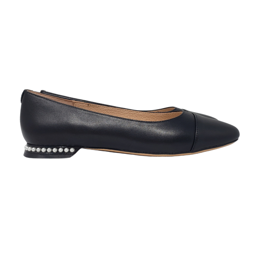 Viviamos Erica Ladies Black Leather Dress Shoe