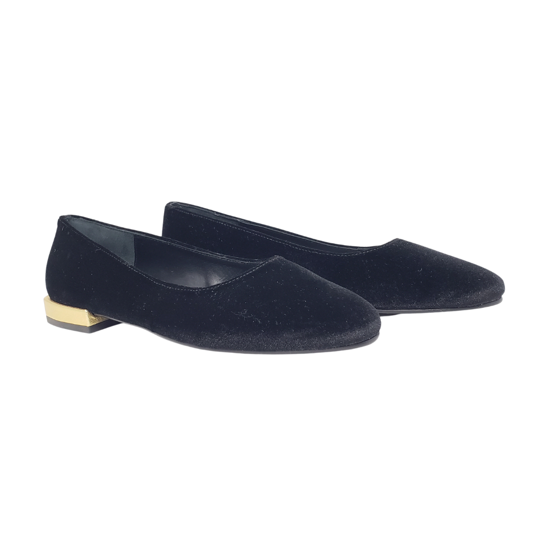 Womens black 2025 velvet flats