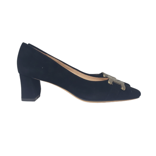 Viviamos Honor Ladies Black Suede Medium Heel