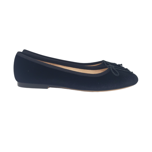 Viviamos Lupin Ladies Black Velvet Flat