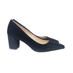 Viviamos Mint Black Velvet Pump Ladies Heel