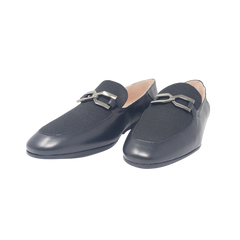 Brunella Mocasin Ladies Black loafer with buckle