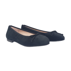 Brunella Bailarina Ladies Black Corduroy flats with bow