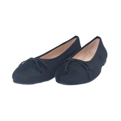 Brunella Bailarina Ladies Black Corduroy flats with bow