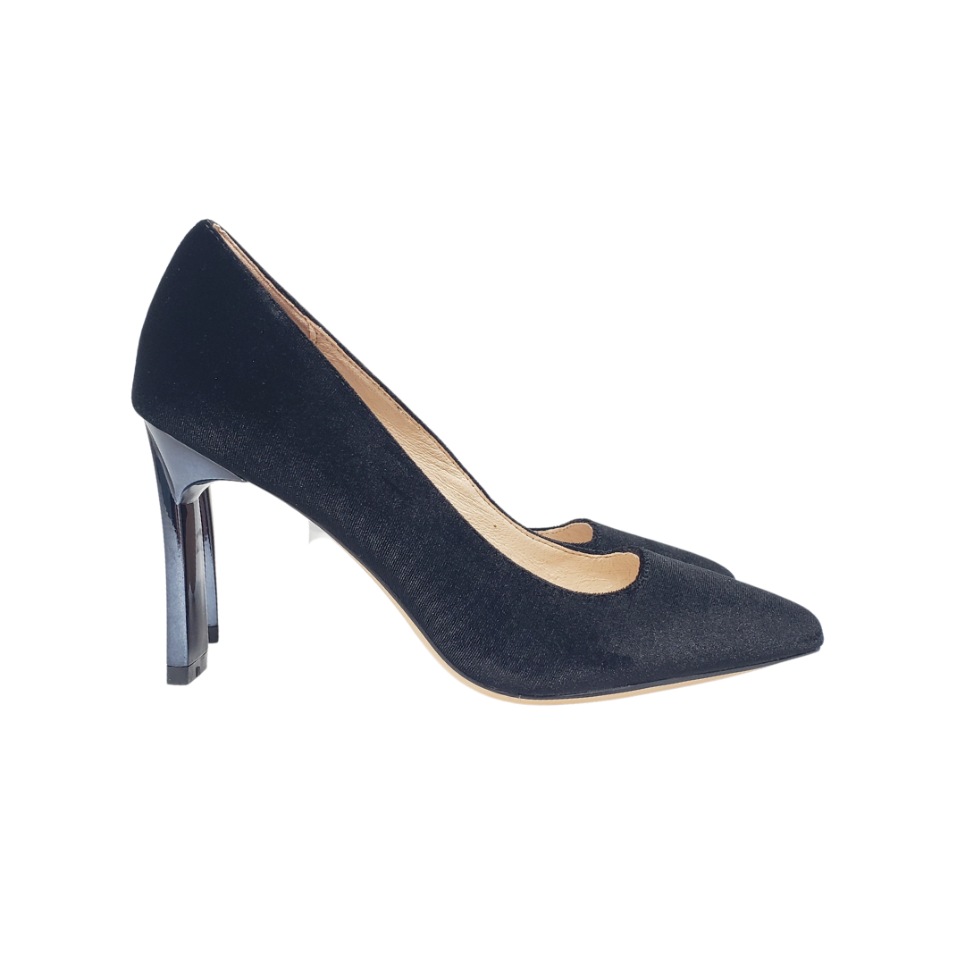 Designer Shoes | Kiara - Black Suede High Heel Boots | Italian Leather