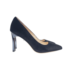 Viviamos Sage 2 Ladies High Black Velvet Wafer Heel