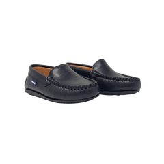 Atlanta Mocasin 15G Kids Black Leather Loafer