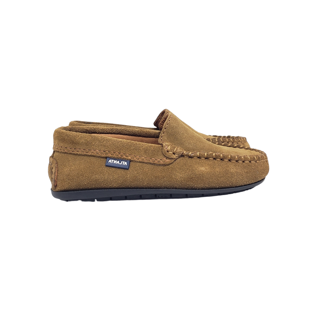 Atlanta Mocasin 15G Kids Camel Suede Loafer