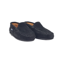 Atlanta Mocasin 15G Kids Black Suede Loafer