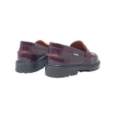 Atlanta Mocasin 719 Kids Burgundy Leather Sport Loafer