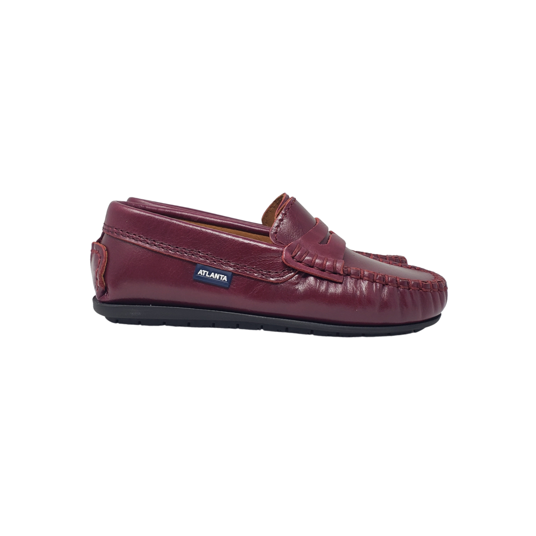 Atlanta Mocassin 32G Burgundy Leather Penny Loafer