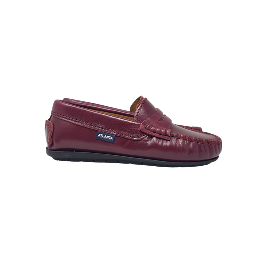 Atlanta Mocassin 32G Burgundy Leather Penny Loafer