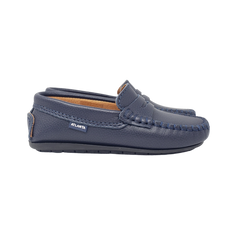 Atlanta Mocasin 32G Navy Leather Penny Loafer