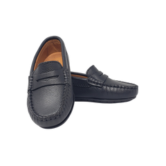 Atlanta Mocasin 32G Black Leather Penny Loafer