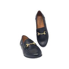 Atlanta Mocasin 10K Black Leather Loafer