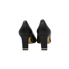 Viviamos Sage Low black Leather Heels