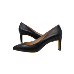 Viviamos Sage Low black Leather Heels