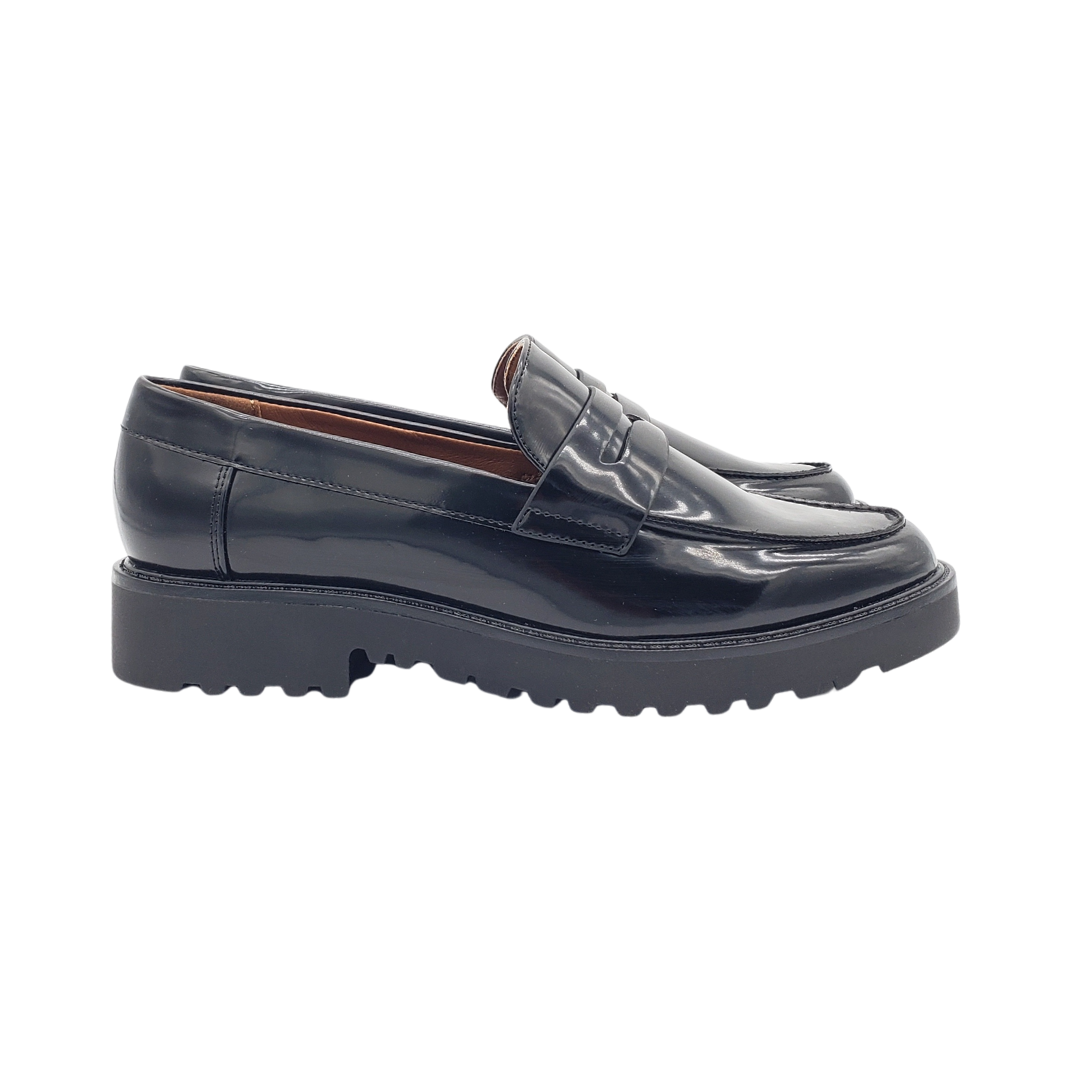 Mia Hali Ladies Black Leather Penny Loafer – Frankel's Designer Shoes