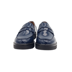 Mia Hali Ladies Navy Patent Penny Loafer