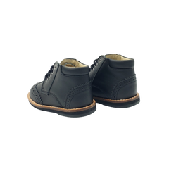 Blublonc Berta Childrens Black Leather High Tops