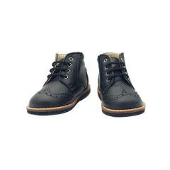 Blublonc Berta Childrens Black Leather High Tops