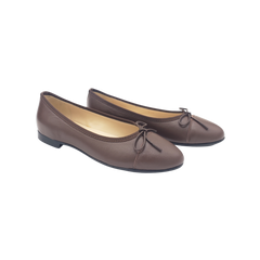 FS- Fiona Brown Leather Ballet Flat