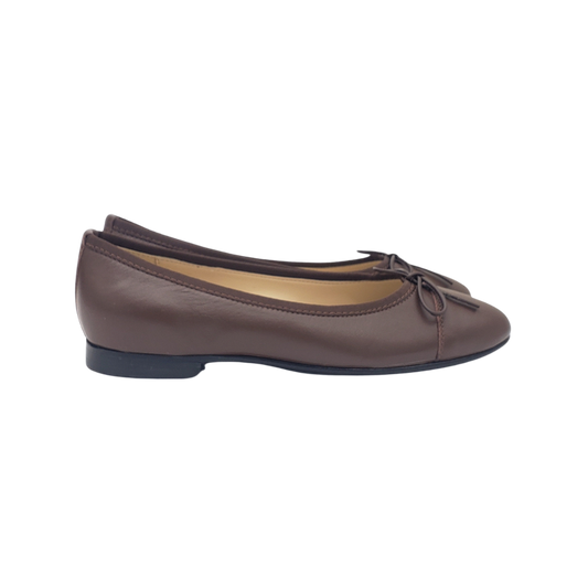 FS- Fiona Brown Leather Ballet Flat