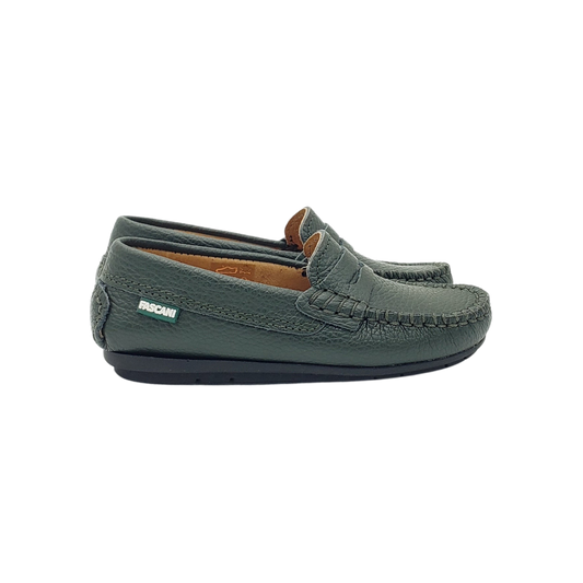 Fascani 15008 Green Leather Penny Loafer